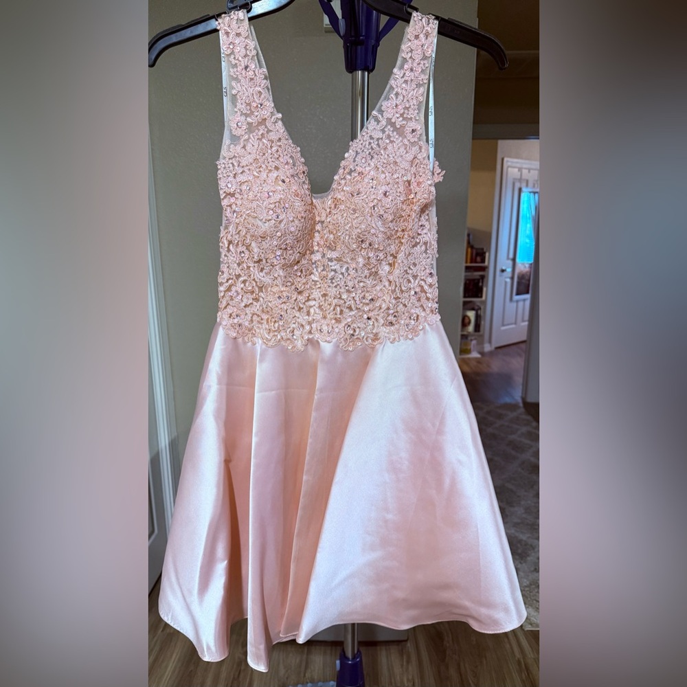 Blush Lace Formal Dress